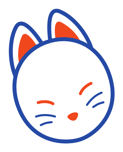 「きつね面」うちわ用