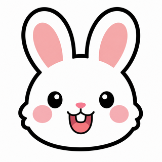 「白うさぎ」うちわ用