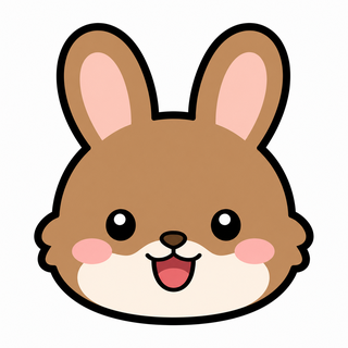 「茶うさぎ」うちわ用