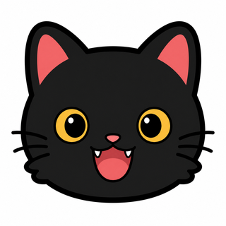 「黒猫」うちわ用