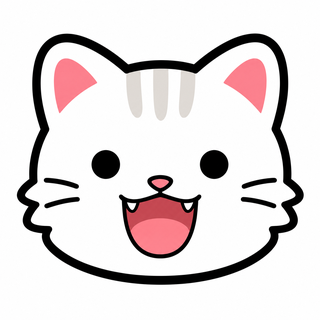「白猫」うちわ用
