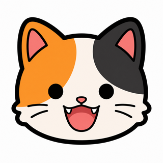 「三毛猫」うちわ用