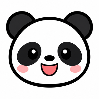 「パンダ」うちわ用