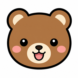 「くま」うちわ用