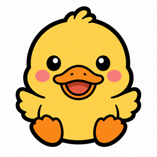 「アヒル」うちわ用