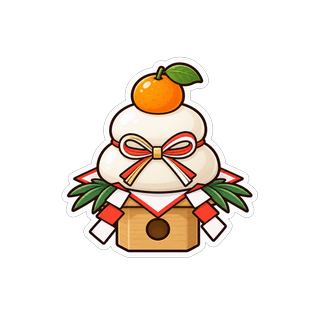 「鏡餅」うちわ用