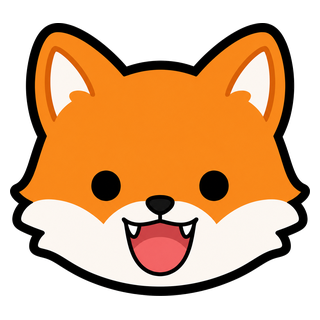 「キツネ」うちわ用