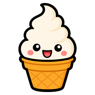 「ソフトクリーム」うちわ用