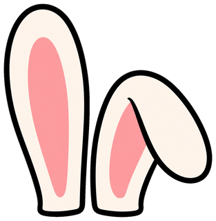 「うさ耳（ピンク）」うちわ用